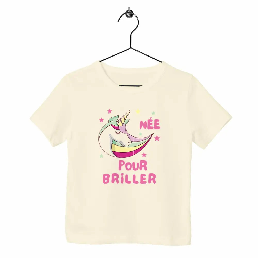 T-shirt enfant Née pour briller