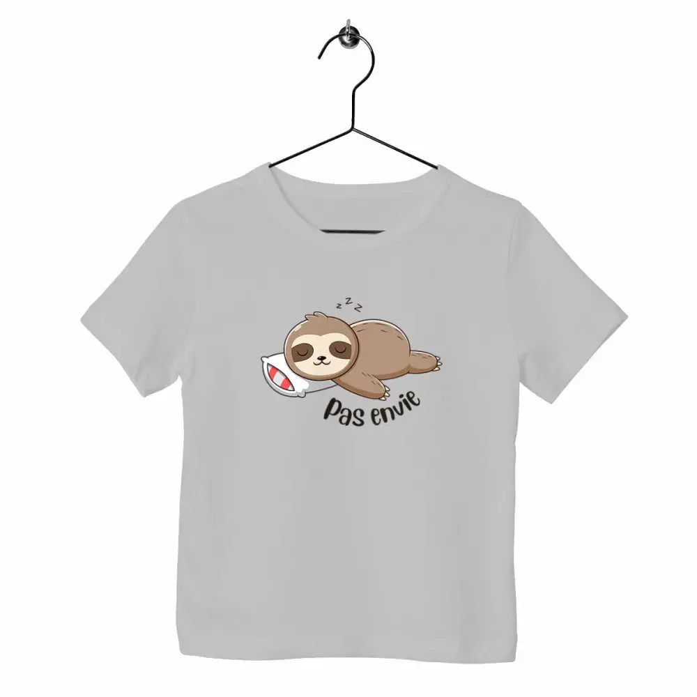 T-shirt enfant Pas envie - face_gris