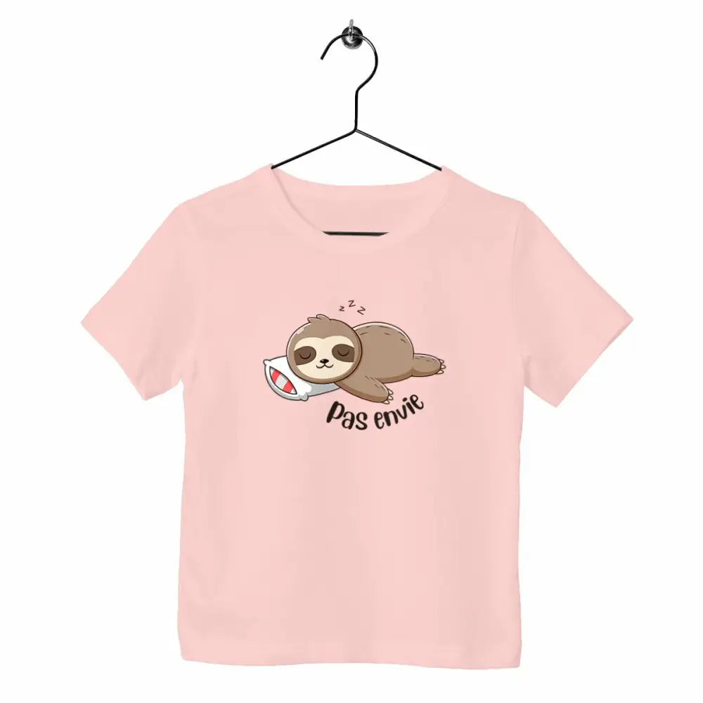 T-shirt enfant Pas envie - face_rose