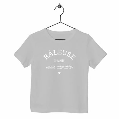 T-shirt enfant - Râleuse chiante mais adorable ( blanc )
