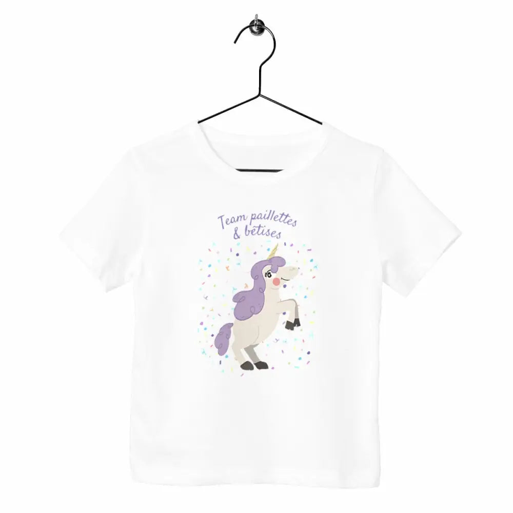 T-shirt enfant Team paillettes & bêtises