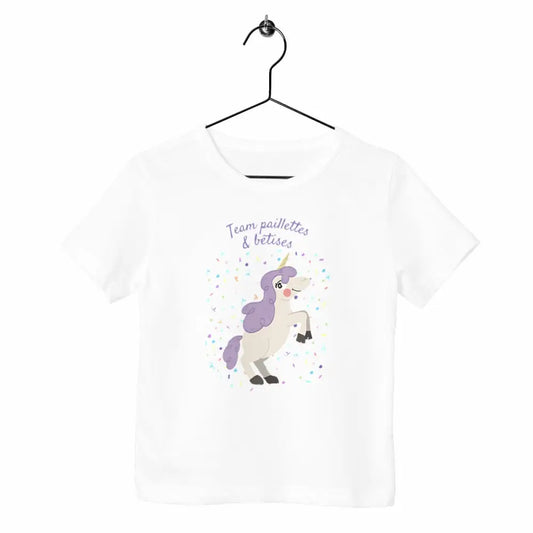 T-shirt enfant Team paillettes & bêtises