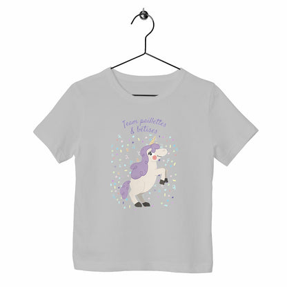 T-shirt enfant Team paillettes & bêtises