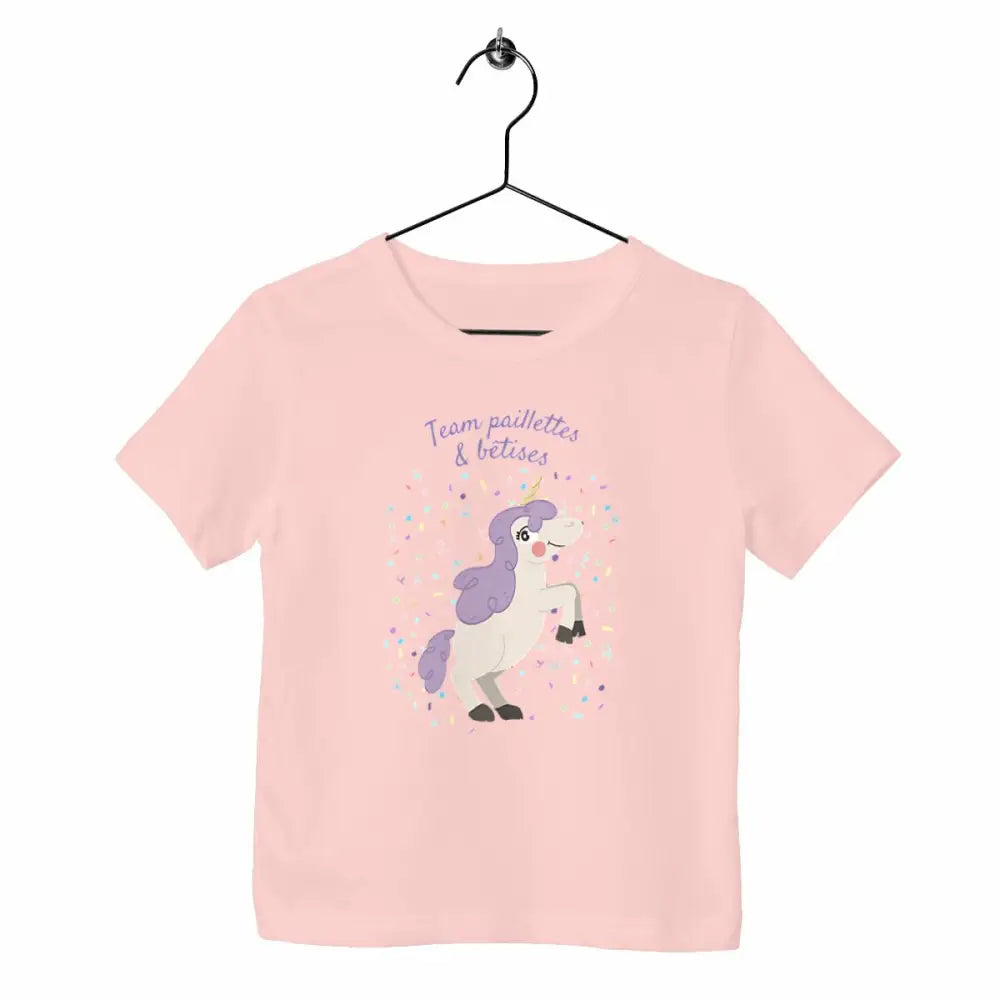 T-shirt enfant Team paillettes & bêtises