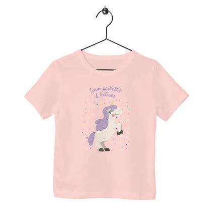 T-shirt enfant Team paillettes & bêtises