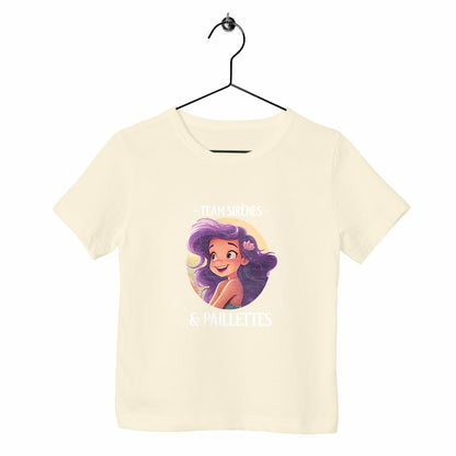 T-shirt enfant Team sirène et paillettes