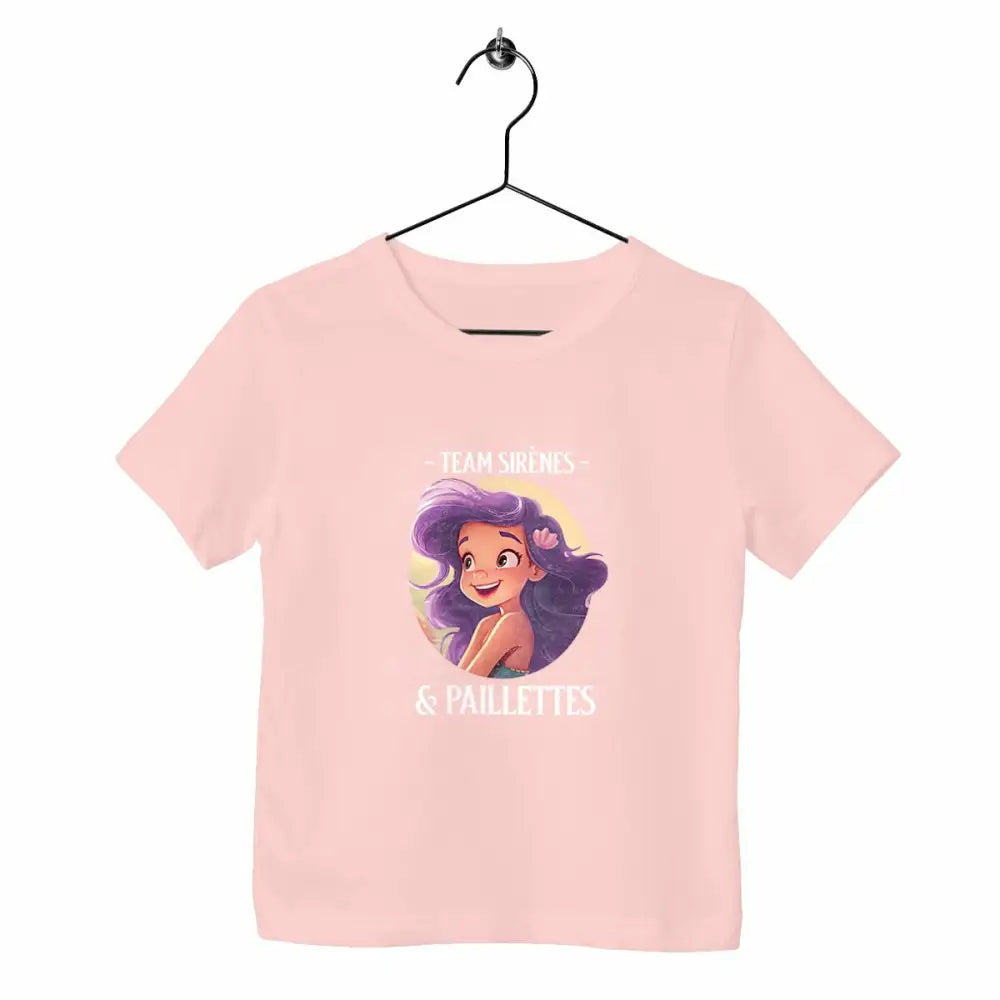 T-shirt enfant Team sirène et paillettes