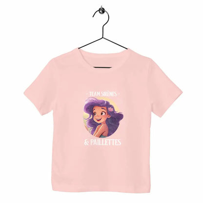 T-shirt enfant Team sirène et paillettes