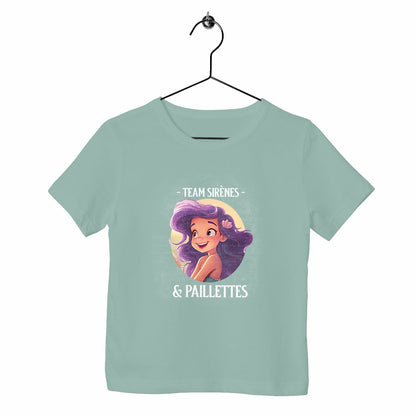 T-shirt enfant Team sirène et paillettes