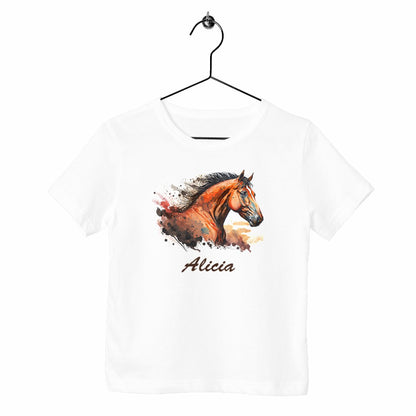 T-shirt enfant Tête de cheval personnalisable
