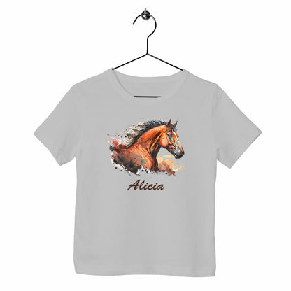 T-shirt enfant Tête de cheval personnalisable