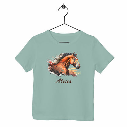 T-shirt enfant Tête de cheval personnalisable