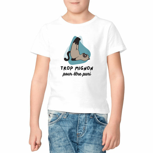T-shirt enfant Trop mignon pour être puni