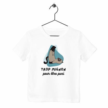 T-shirt enfant Trop mignon pour être puni