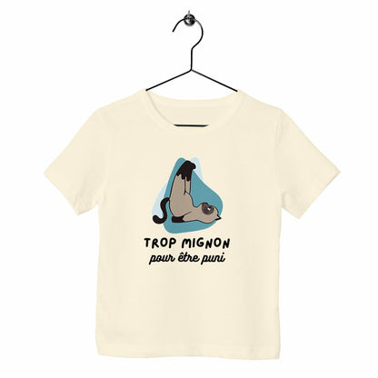 T-shirt enfant Trop mignon pour être puni