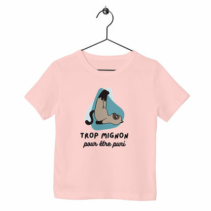 T-shirt enfant Trop mignon pour être puni