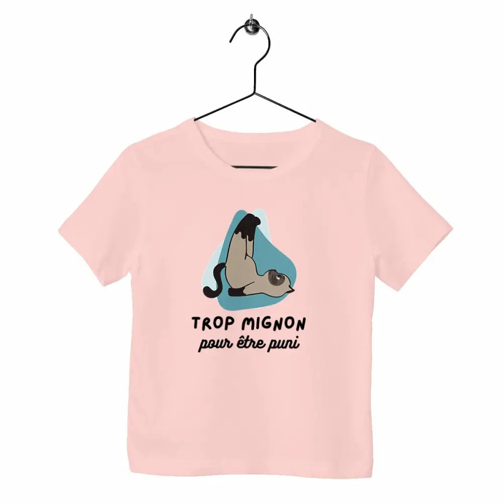 T-shirt enfant Trop mignon pour être puni