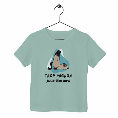 T-shirt enfant Trop mignon pour être puni