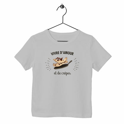 T-shirt enfant - Vivre d'amour et de crêpes