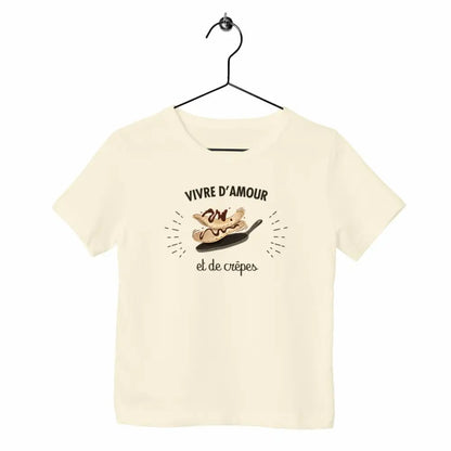 T-shirt enfant - Vivre d'amour et de crêpes