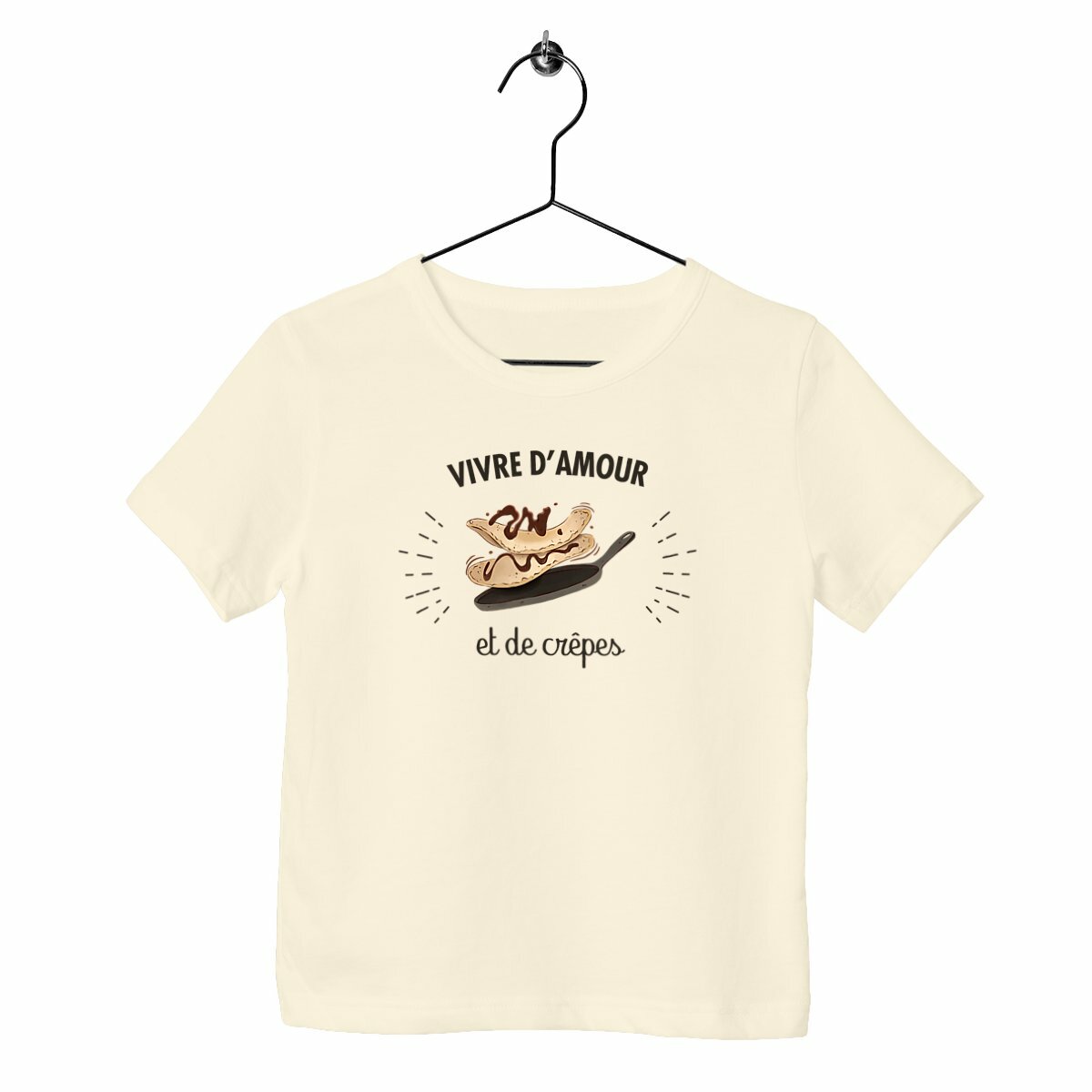 T-shirt enfant - Vivre d'amour et de crêpes
