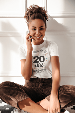 T-shirt femme - 20 ans, l'âge de la perfection - #shop_name - Premium Plus