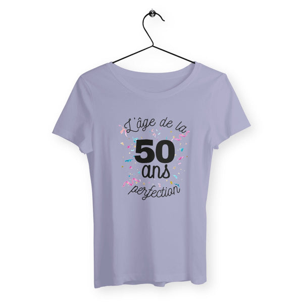 T-shirt femme - 50 ans, l`âge de la perfection - #shop_name - Premium Plus