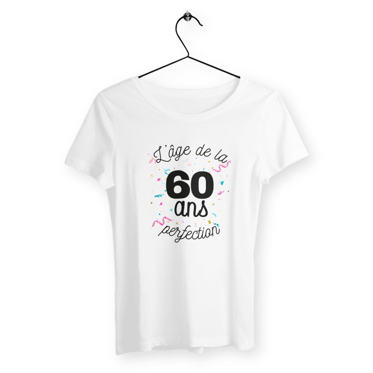 T-shirt femme - 60 ans, l`âge de la perfection - #shop_name - Premium Plus