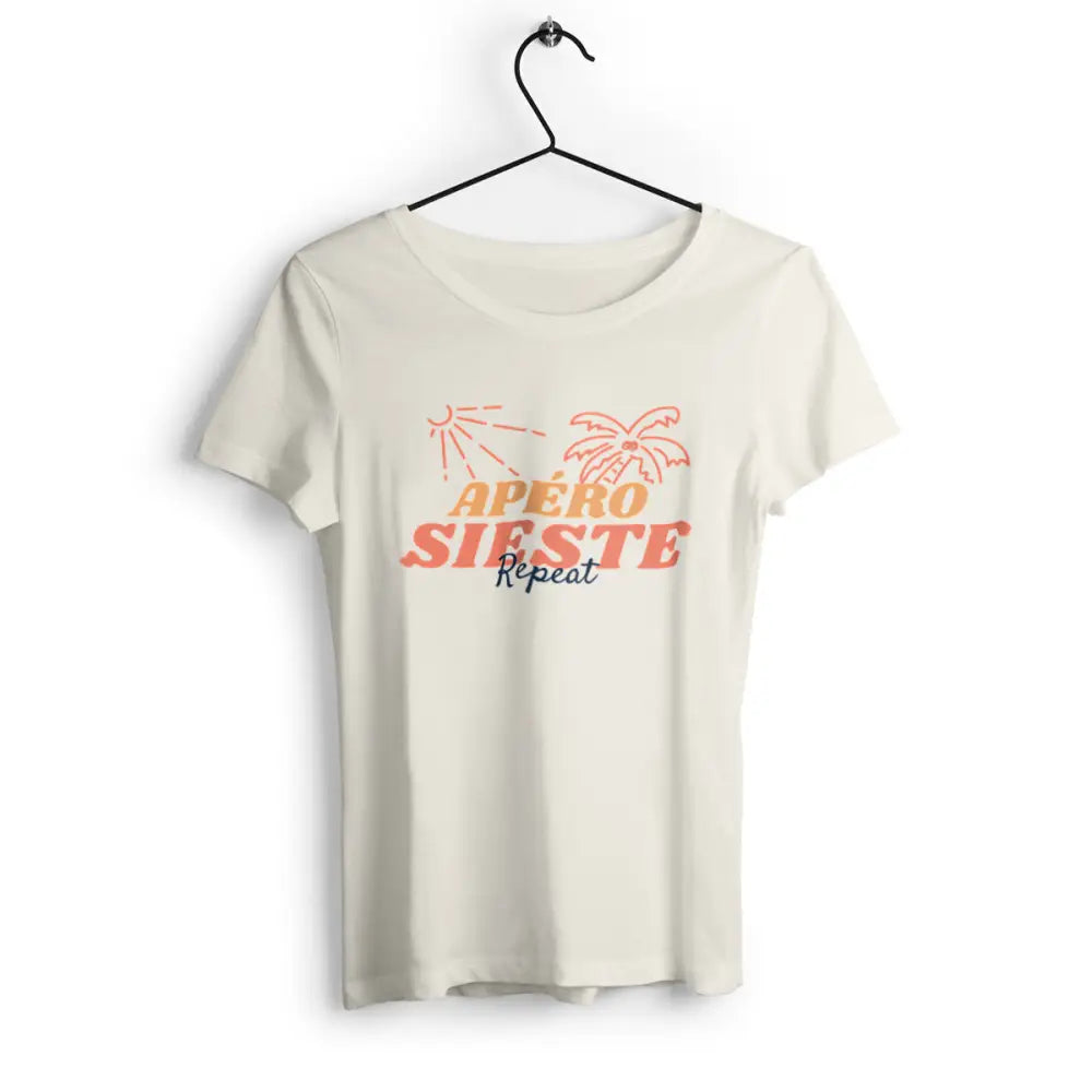 T-shirt femme Apéro sieste repeat