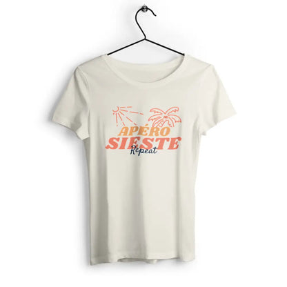 T-shirt femme Apéro sieste repeat