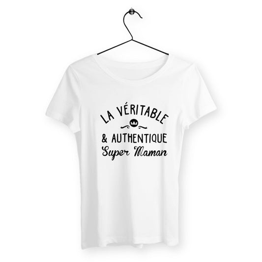 T-shirt femme - Authentique super maman - #shop_name - Premium Plus