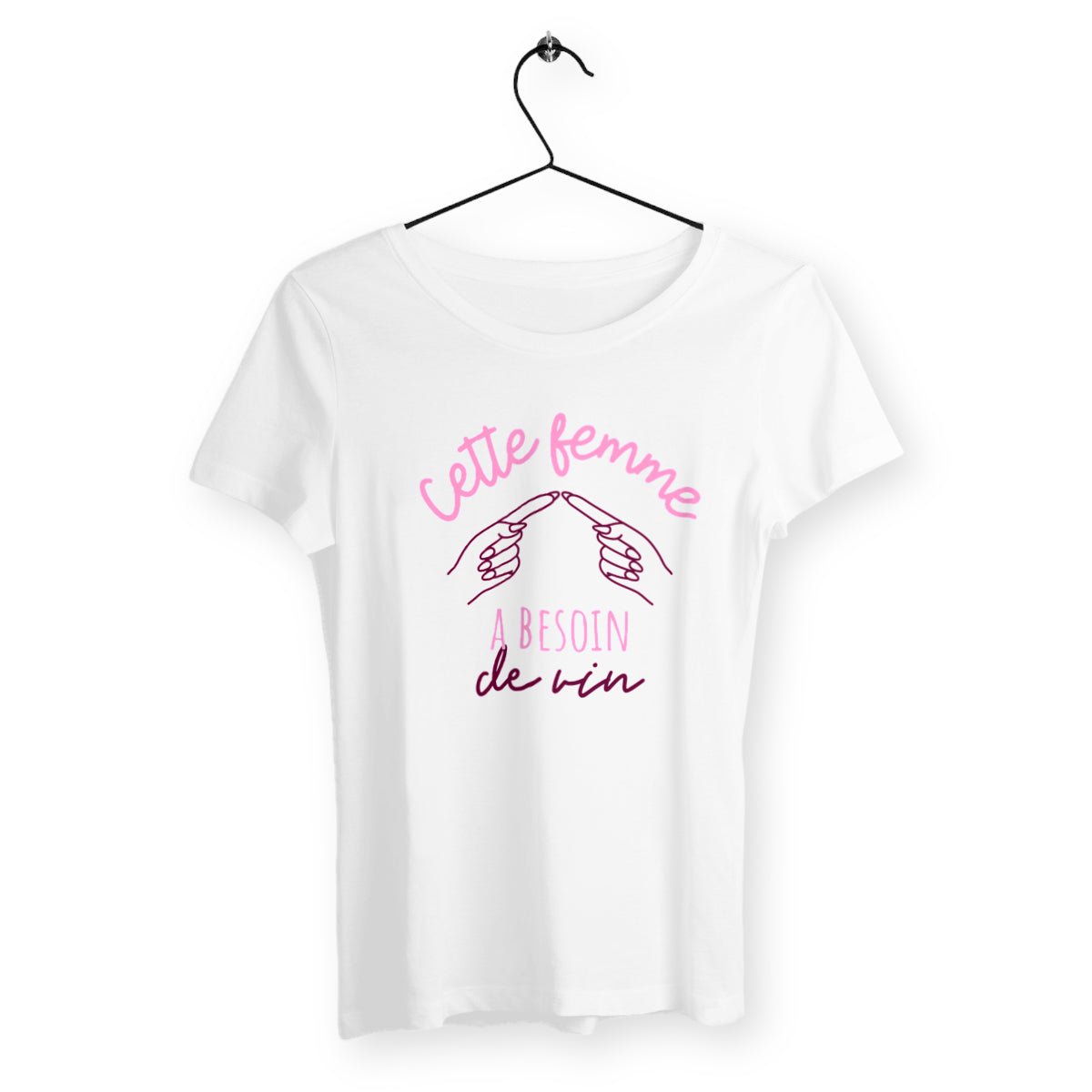 T-shirt femme - Cette femme a besoin de vin - #shop_name - Premium Plus