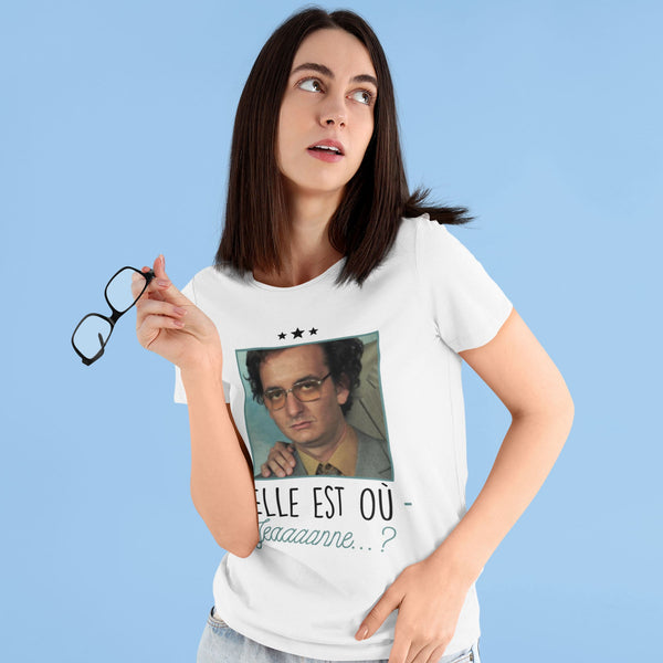 T-shirt femme - Elle est où Jeanne ? - #shop_name - Premium Plus