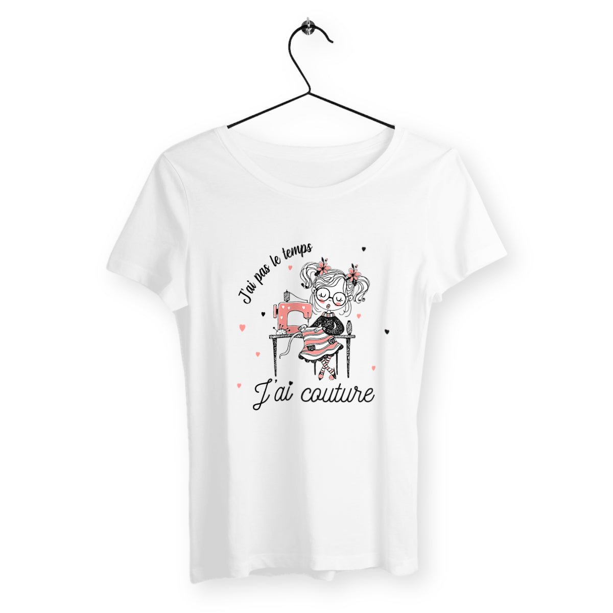 T-shirt femme - J`ai pas le temps, j`ai couture - #shop_name - Premium Plus