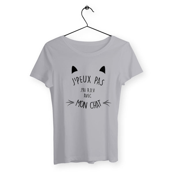 T-shirt femme - J`ai RDV avec mon chat - #shop_name - Premium Plus