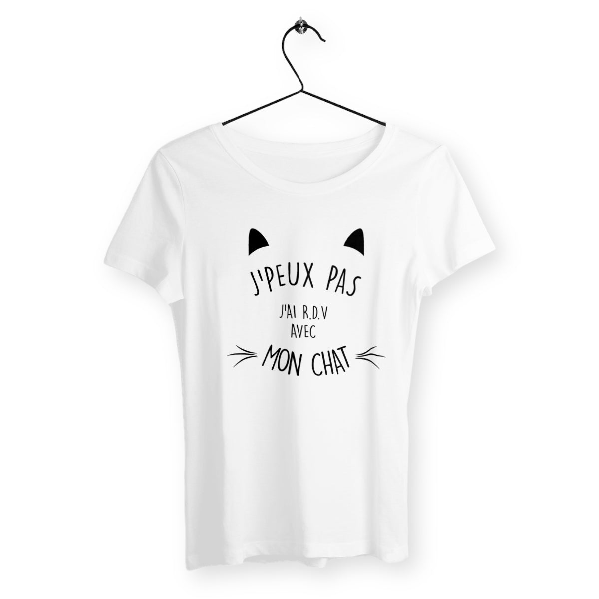 T-shirt femme - J`ai RDV avec mon chat - #shop_name - Premium Plus