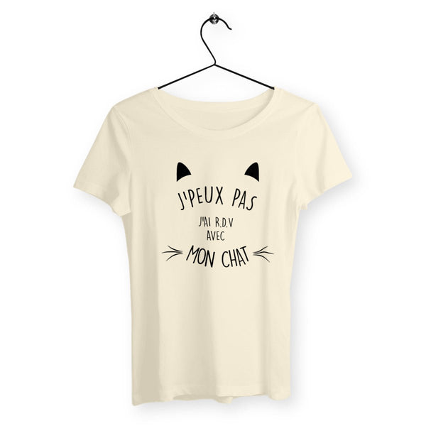 T-shirt femme - J`ai RDV avec mon chat - #shop_name - Premium Plus