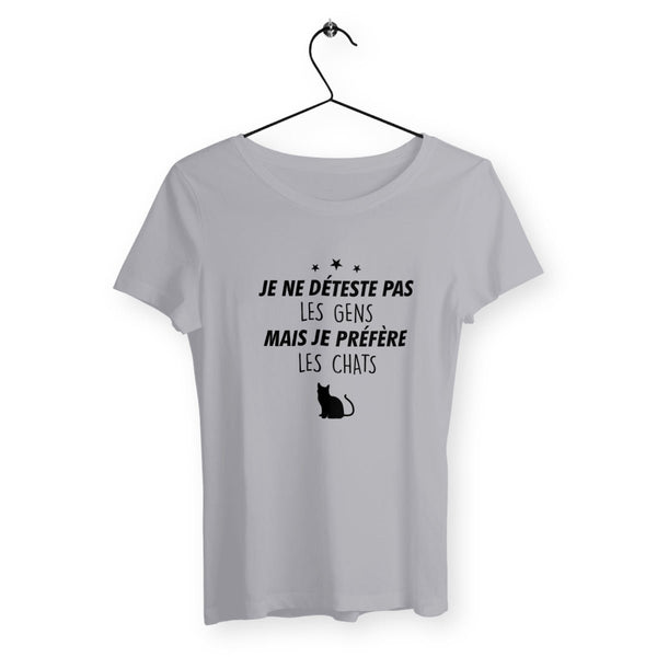 T-shirt femme - Je préfère les chats - #shop_name - Premium Plus