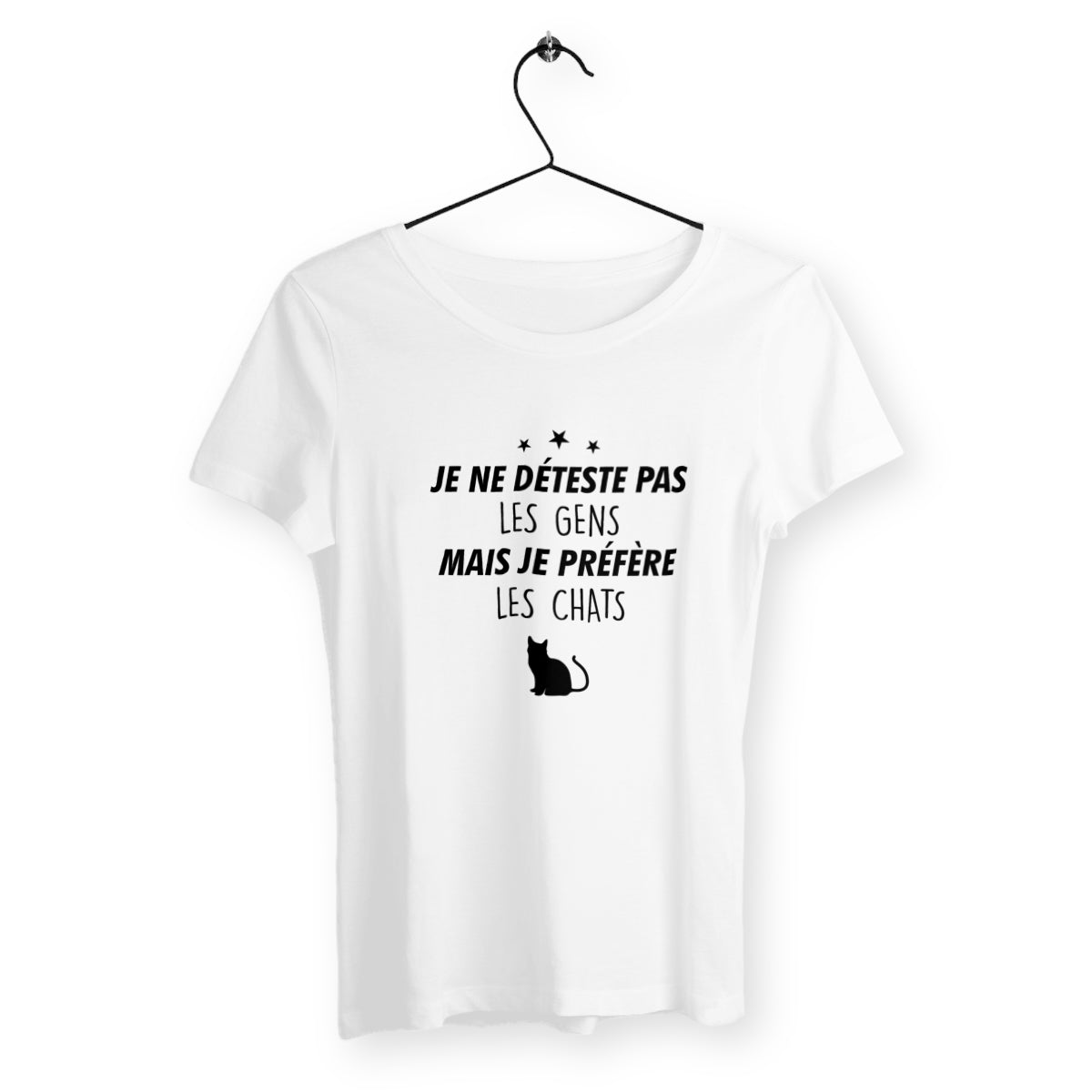 T-shirt femme - Je préfère les chats - #shop_name - Premium Plus