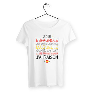 T-shirt femme - Je suis Espagnole - #shop_name - Premium Plus