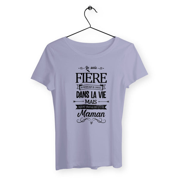 T-shirt femme - Je suis fière d'être maman - #shop_name - Premium Plus