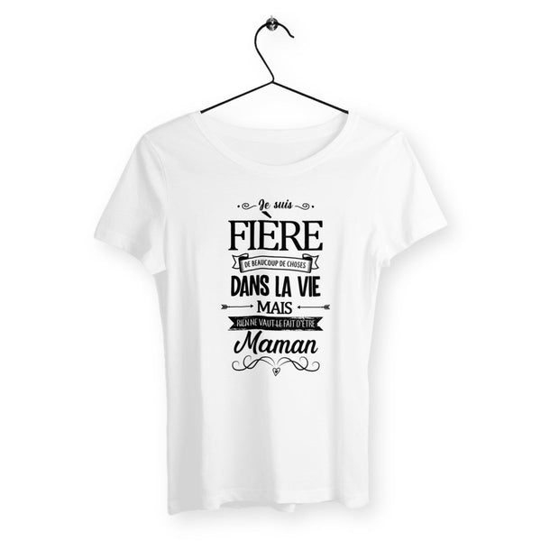 T-shirt femme - Je suis fière d'être maman - #shop_name - Premium Plus