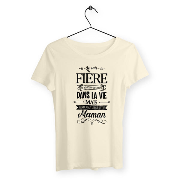 T-shirt femme - Je suis fière d'être maman - #shop_name - Premium Plus