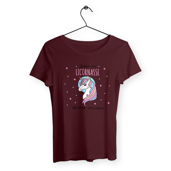 T-shirt femme - Je suis une licornasse - #shop_name - Premium Plus