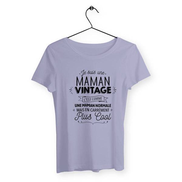 T-shirt femme - Je suis une maman vintage - #shop_name - Premium Plus