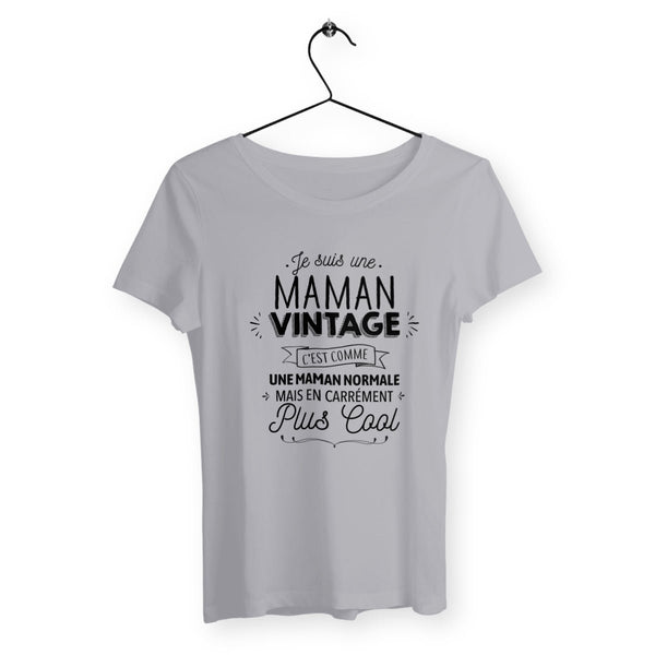 T-shirt femme - Je suis une maman vintage - #shop_name - Premium Plus