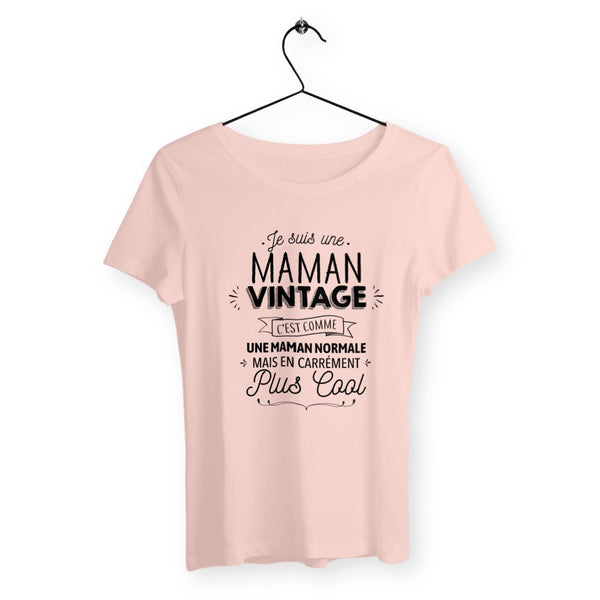 T-shirt femme - Je suis une maman vintage - #shop_name - Premium Plus