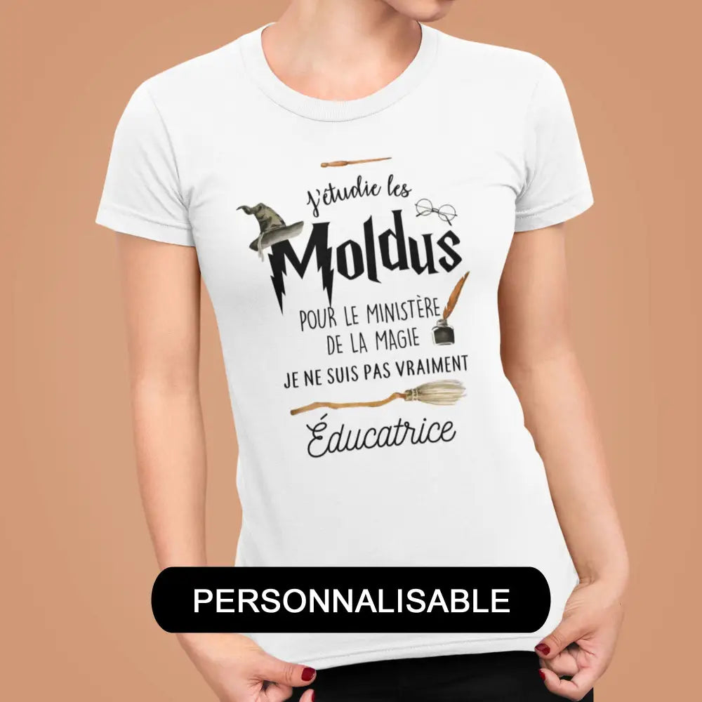 T-shirt femme J’étudie les moldus personnalisable - basic