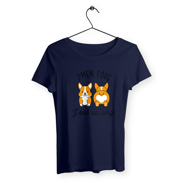 T-shirt femme - J'men fous j'suis un corgi - #shop_name - Premium Plus