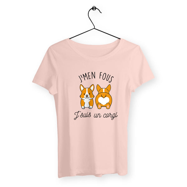 T-shirt femme - J'men fous j'suis un corgi - #shop_name - Premium Plus